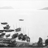 용두산 동쪽의 부산포 내항 전경 [사진] [건] (1887)